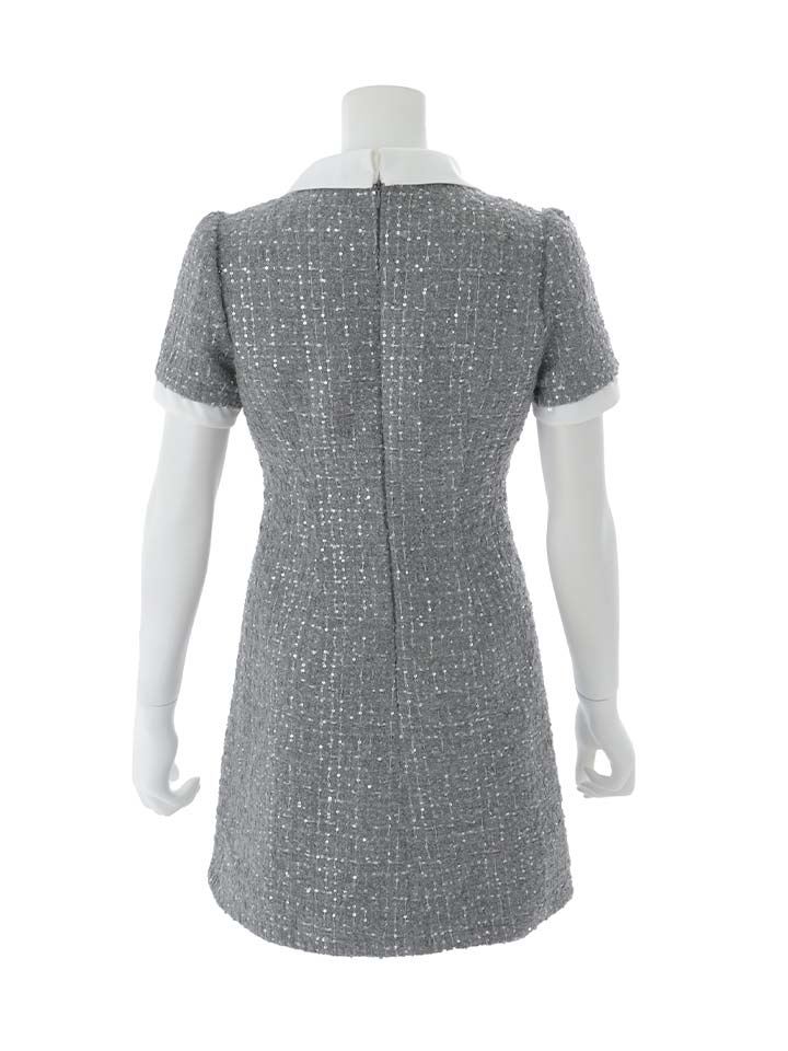 レイヤードの幅が広がる　ツイードミニワンピース RESEXXY ワンピース レイヤードツイードミニワンピース