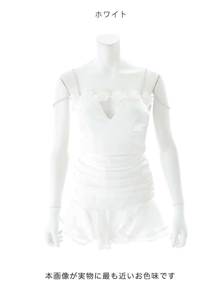 あやみキャバドレスまとめ売り　　新品、未使用品 フラワーモチーフキャミセットアップミニドレス/キャバドレス【XS-M