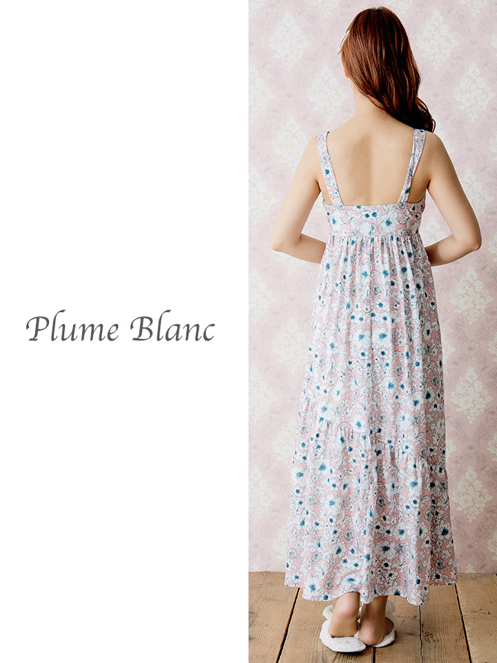 Plume Blanc プリュムブラン 青木りえちゃんプロデュース ルームウェア ピンクフラワー キャミソールワンピース Of02 ドレスショップ Jewels ジュエルズ Plume Blanc プリュムブラン 青木りえちゃんプロデュース ルームウェア ピンクフラワー キャミソールワンピース Of02 ドレスショップ Jewels ジュエルズ