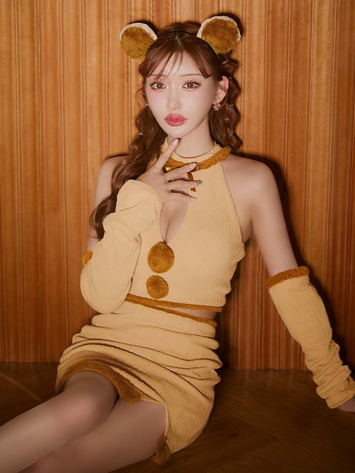 即日発送】【ハロウィン】ベアニットワンピース【コスプレ3点