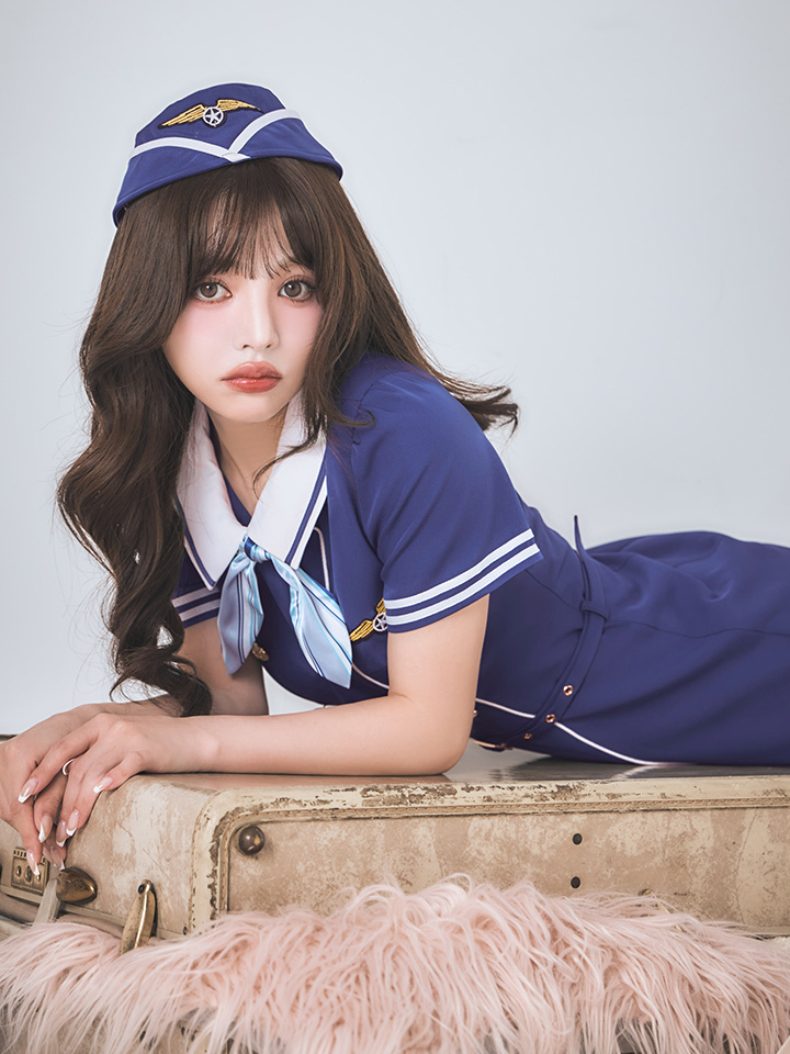 送料無料！】【ハロウィン】CAタイトミニコスプレ【4点SET】【XS-L