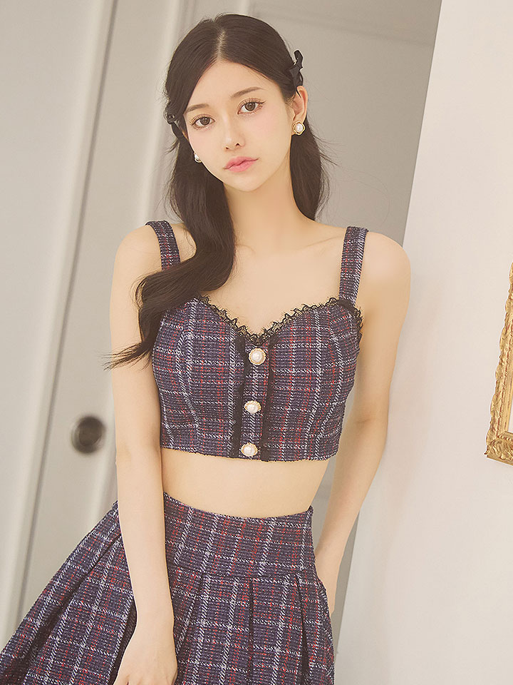 JENNNY】プラッドマッチングクロスドレス/キャバドレス【S-L