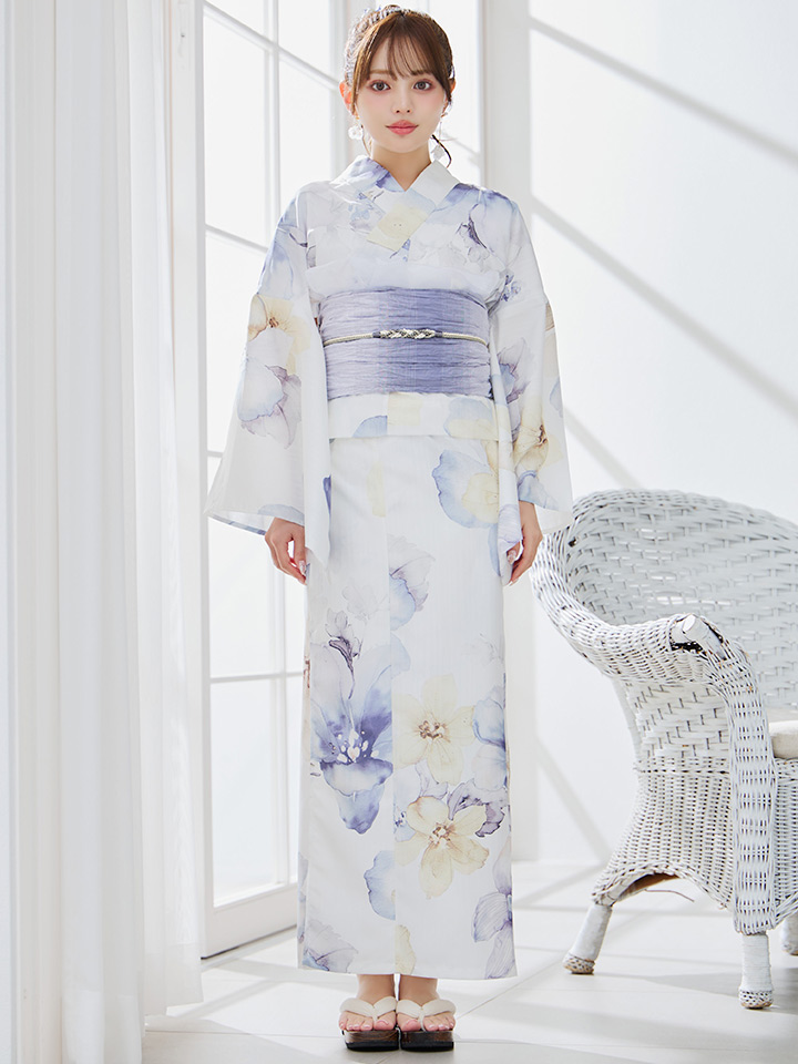 即日発送】セパレートシャーベットフラワー牡丹浴衣 【浴衣4点セット